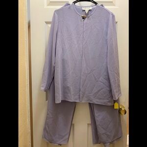 Vintage Brownstone Studio 3 Piece Layered Pantsuit Size 6 Light Chiffon Flowing